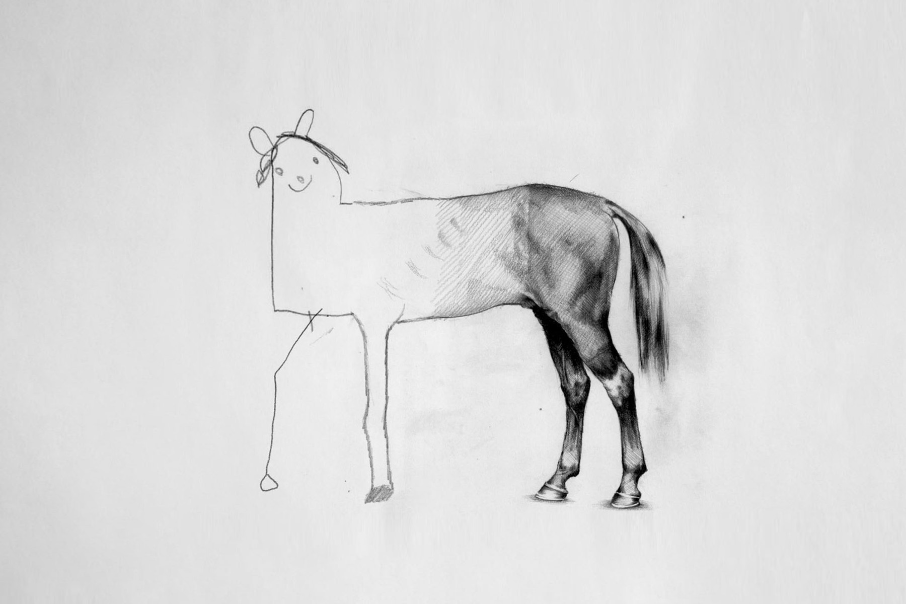 Illustration THE HORSE von Ali Bati